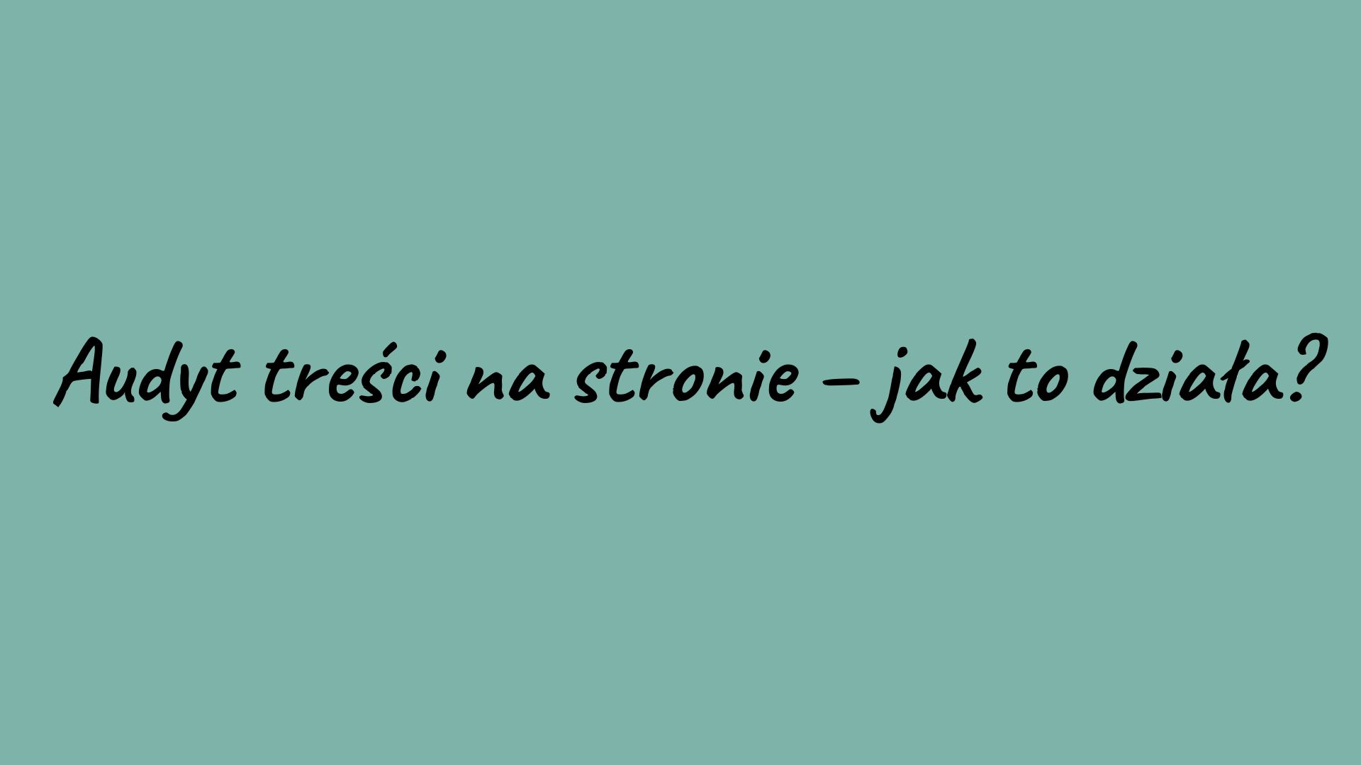 audyt treści
